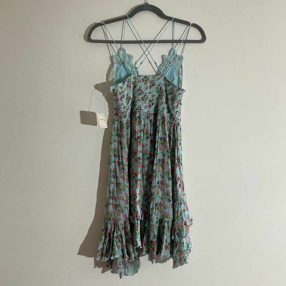 Free People Adella Slip Dress in Blue floral - Picture 7 of 7